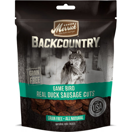 Merrick Backcountry Game Bird Grain Free Real Duck Sausage Cuts Dog Treats