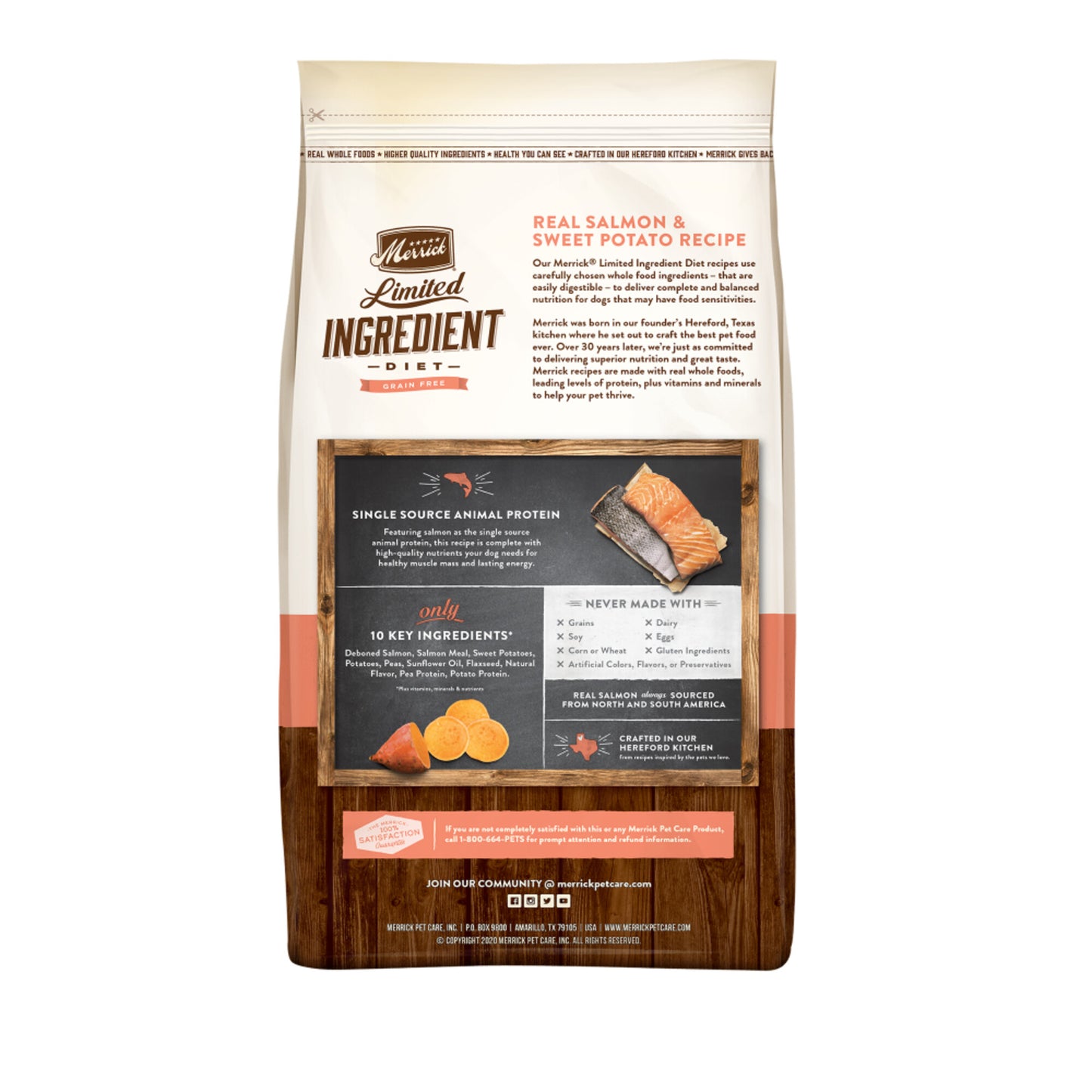 Merrick Limited Ingredient Diet Grain Free Real Salmon & Sweet Potato Recipe Dry Dog Food