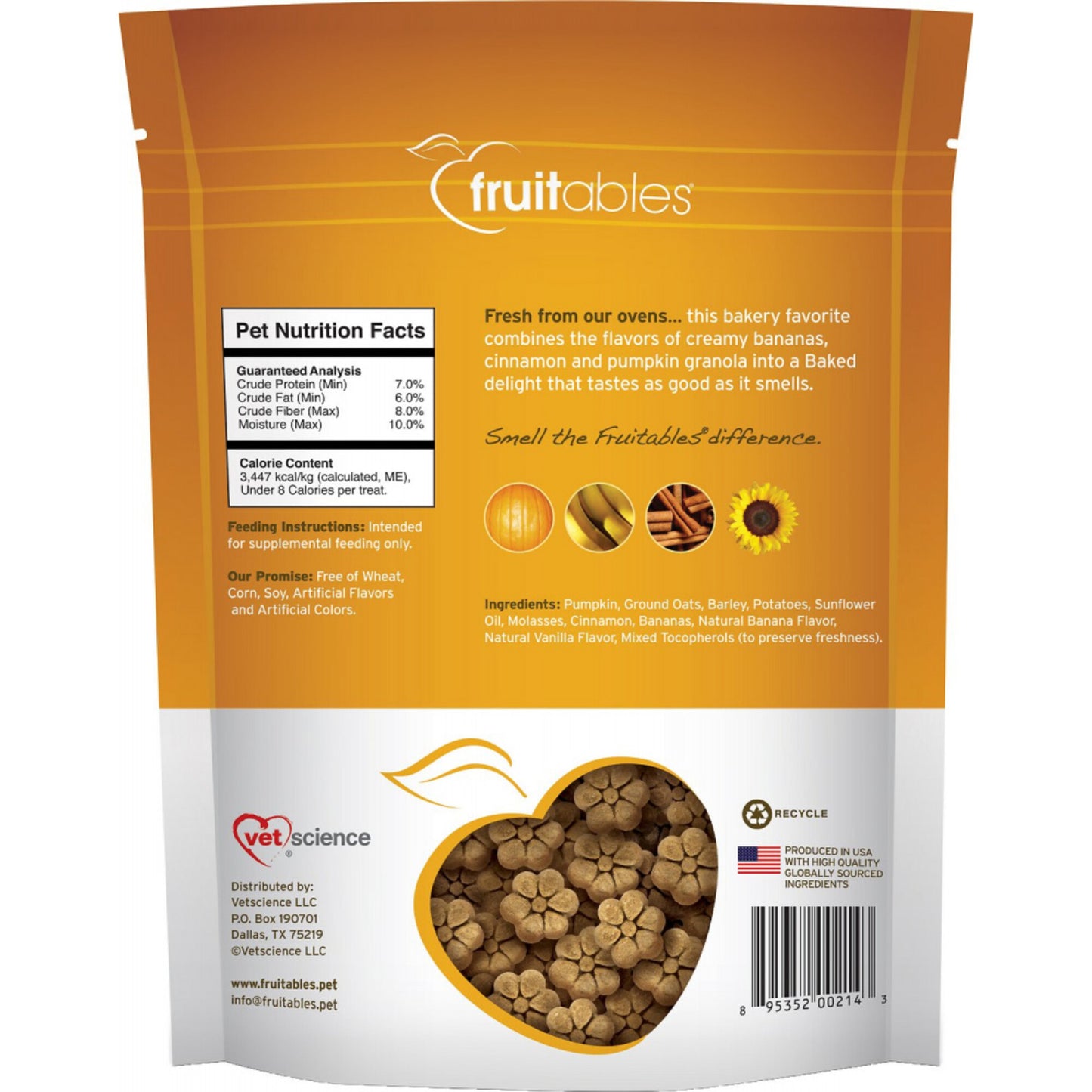 Fruitables Crunchy Pumpkin & Banana Dog Treats