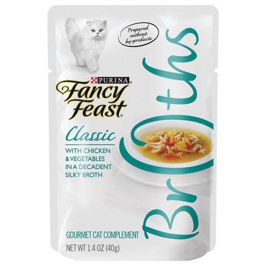 Fancy Feast Classic Broths with Chicken & Vegetables Supplemental Cat Food Pouches