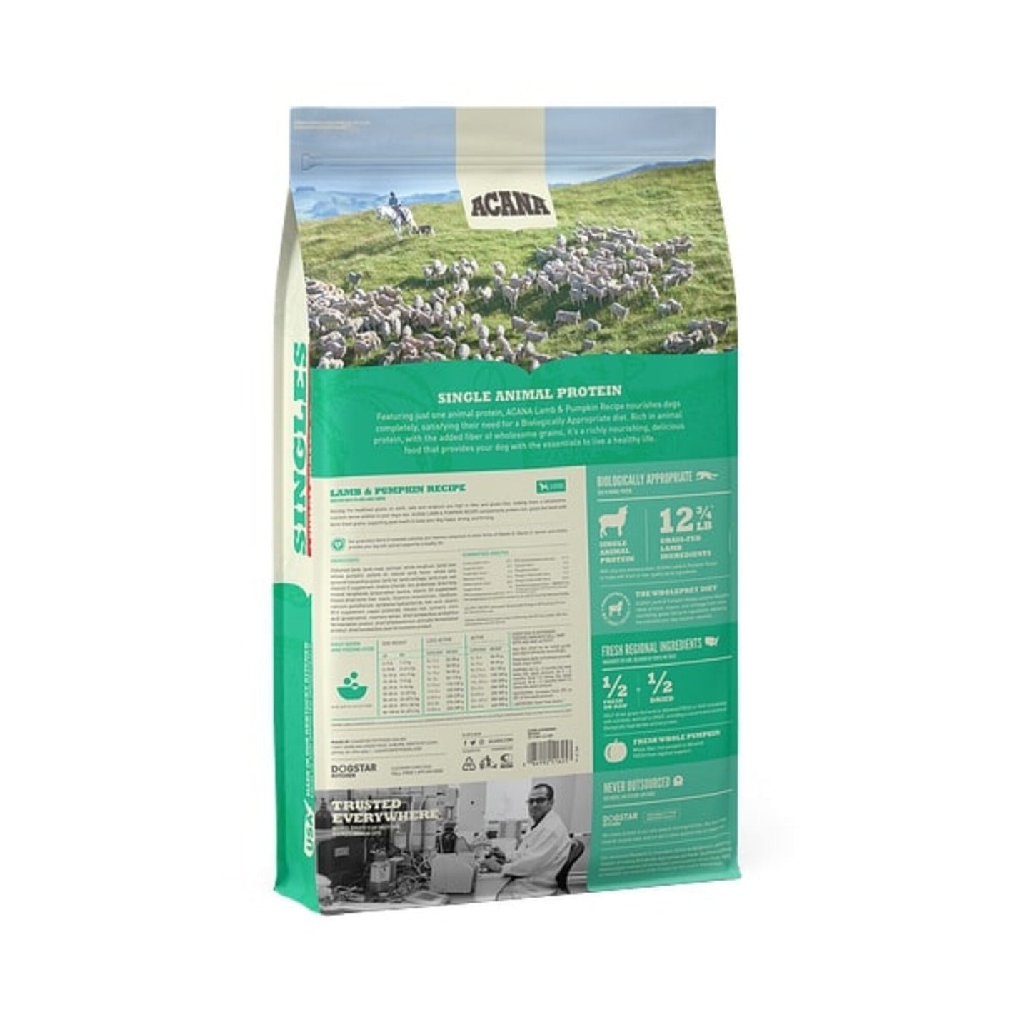 ACANA Singles + Wholesome Grains Limited Ingredient Diet Lamb & Pumpkin Recipe Dry Dog Food