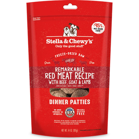 Stella & Chewy's Remarkable Raw Red Meat Recipe Freeze Dried Dinner Patties Dog Food