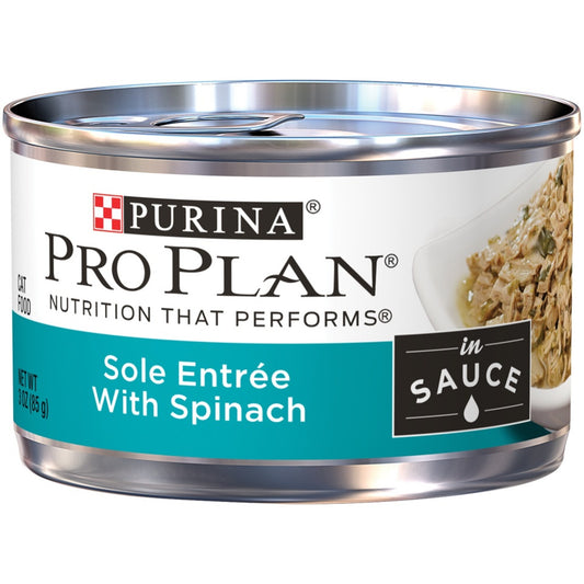Purina Pro Plan Savor Adult Sole Entree with Spinach Braised in Sauce Canned Cat Food