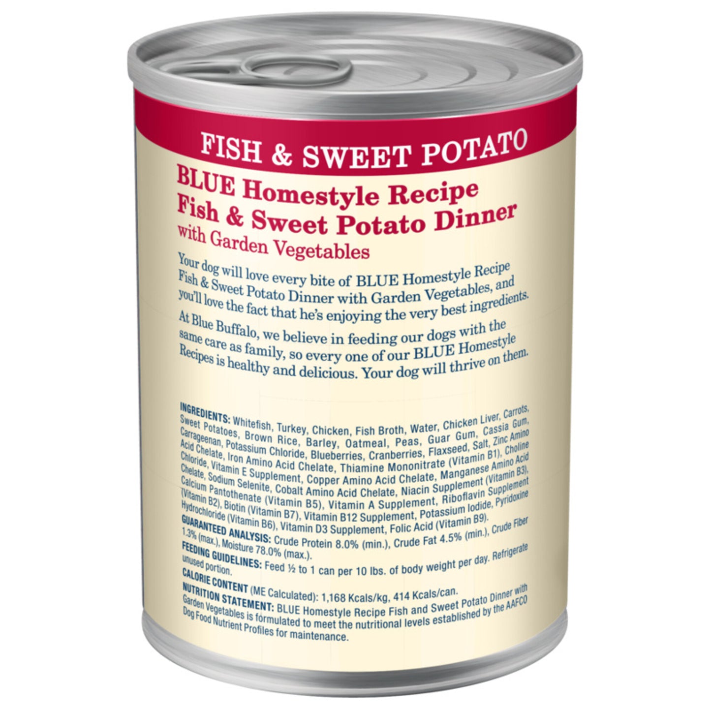 Blue Buffalo Homestyle Recipe Fish & Sweet Potato Dinner with Garden Vegetables Canned Dog Food