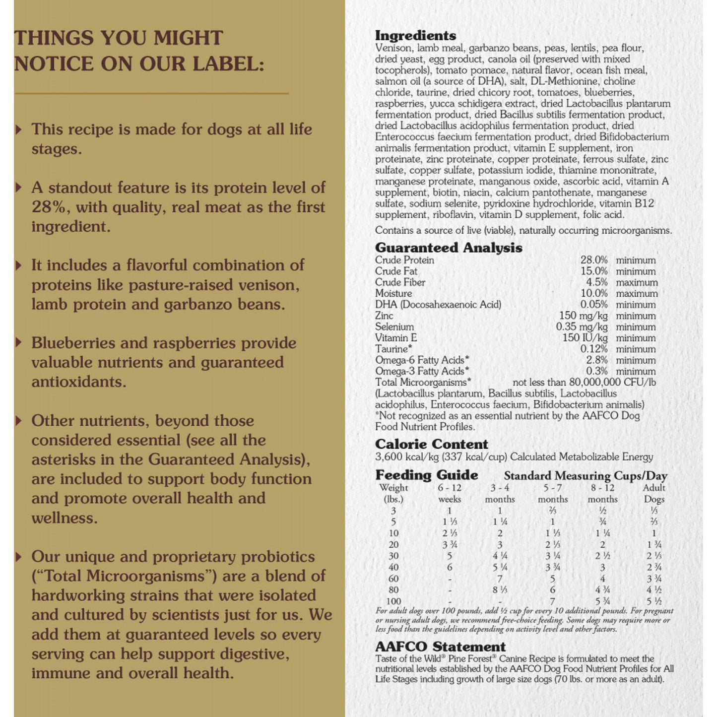 Taste Of The Wild Grain Free Pine Forest Recipe Dry Dog Food