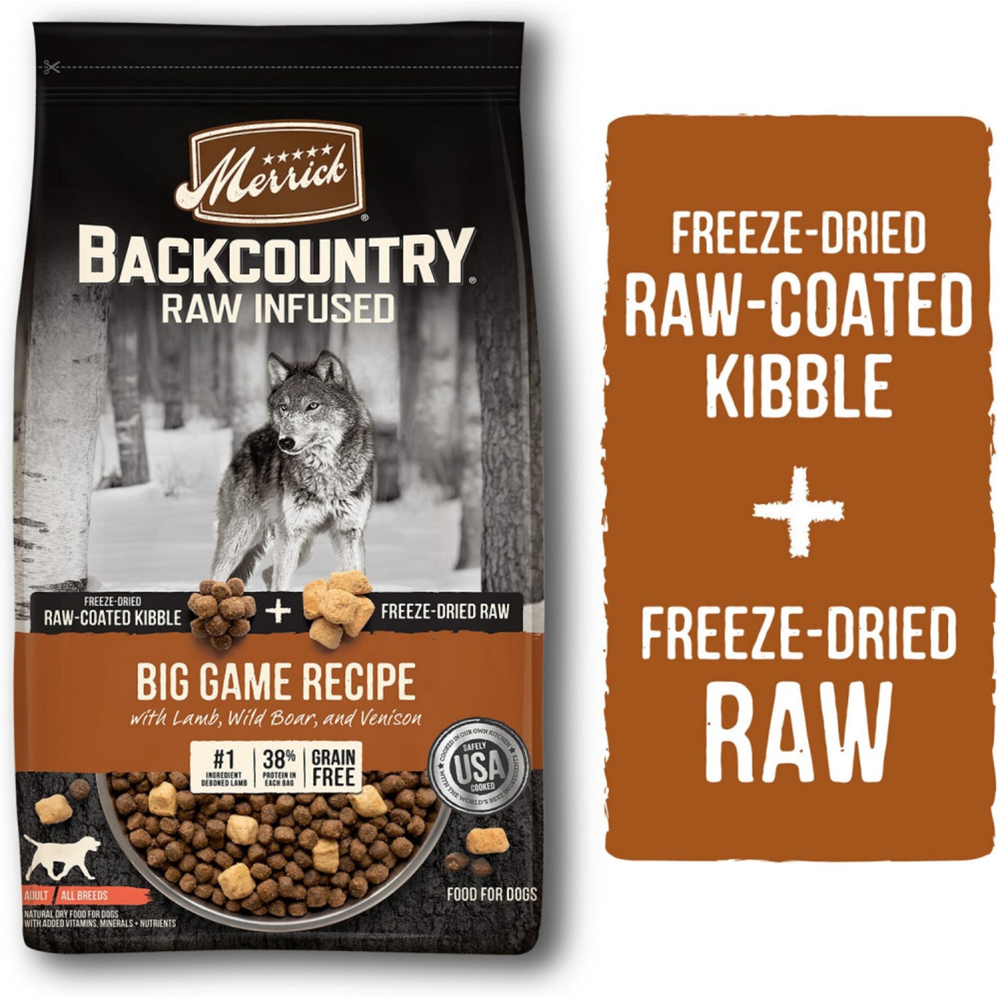 Merrick Backcountry Raw Infused Grain Free Big Game Recipe Dry Dog Food