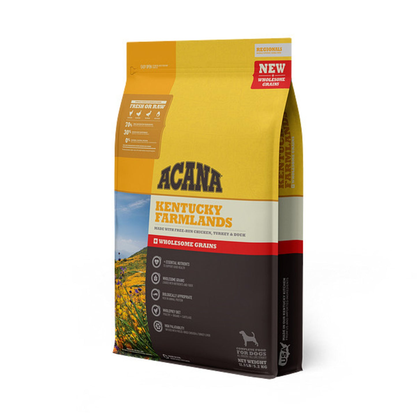 ACANA + Wholesome Grains Kentucky Farmlands Recipe with Chicken, Turkey & Duck Dry Dog Food