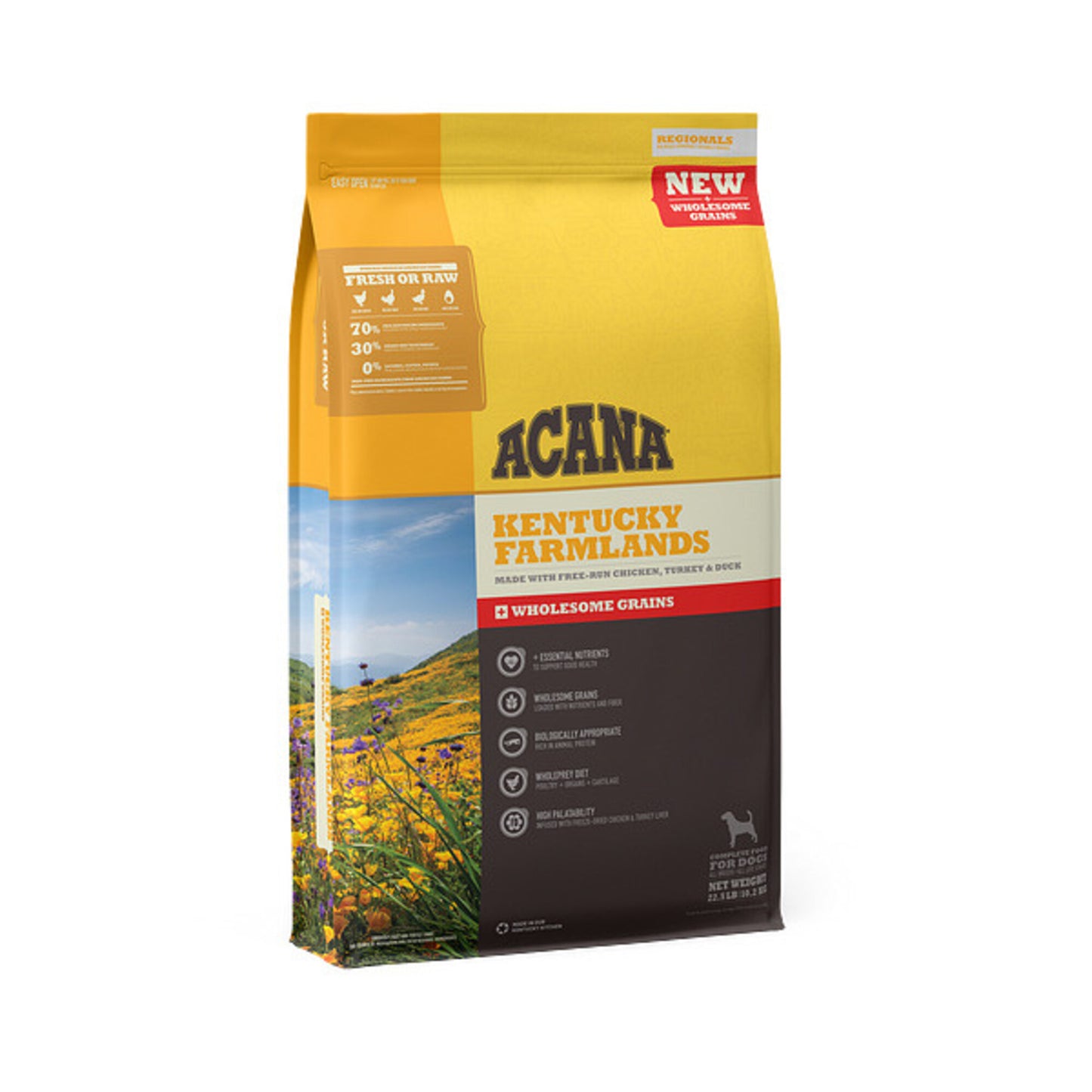 ACANA + Wholesome Grains Kentucky Farmlands Recipe with Chicken, Turkey & Duck Dry Dog Food