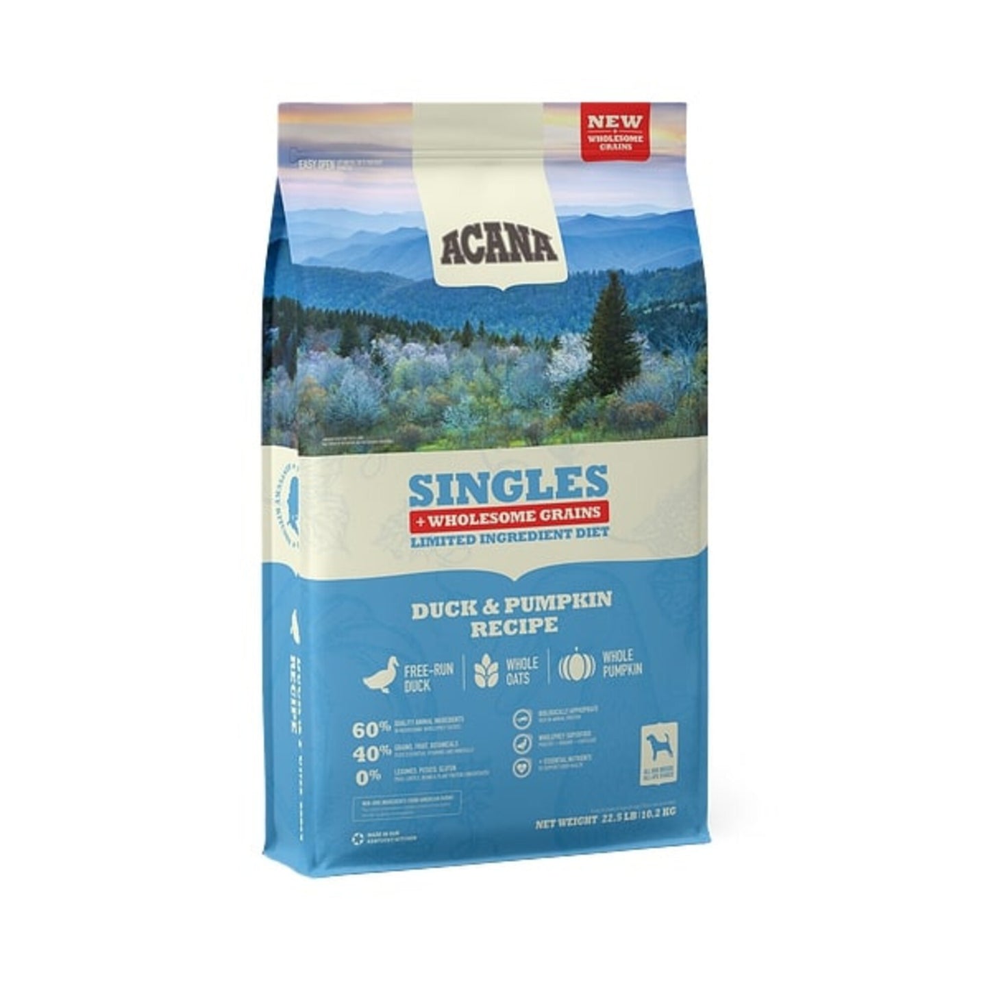 ACANA Singles + Wholesome Grains Limited Ingredient Diet Duck & Pumpkin Recipe Dry Dog Food