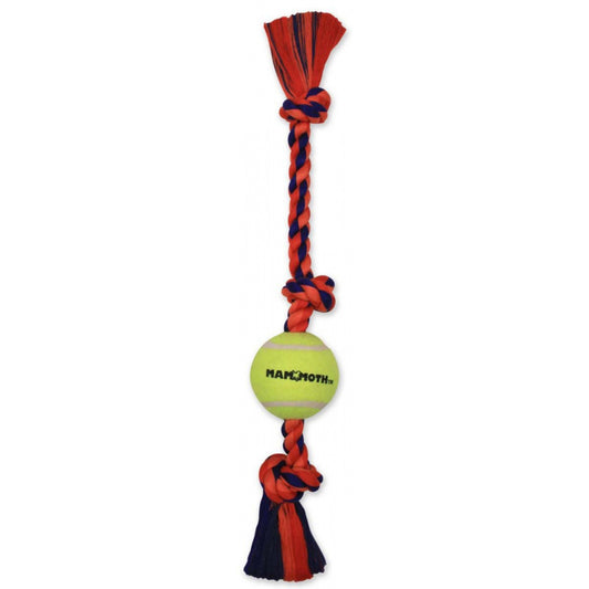 Mammoth 3 Knot Tug with Tennis Ball Dog Toy