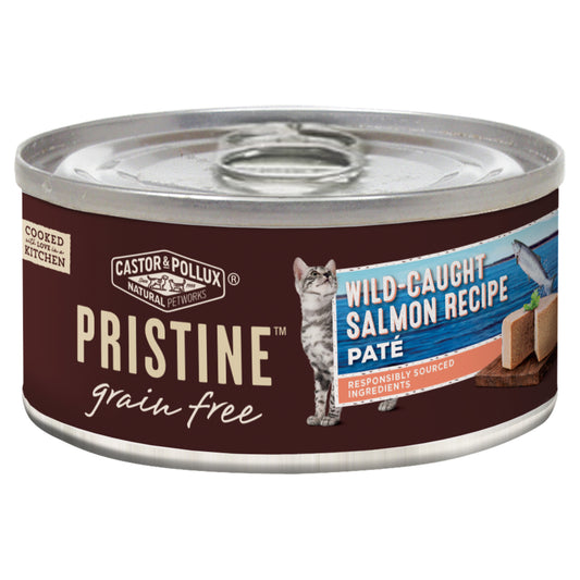 Castor and Pollux Pristine Grain Free Wild Caught Salmon Pate Canned Cat Food
