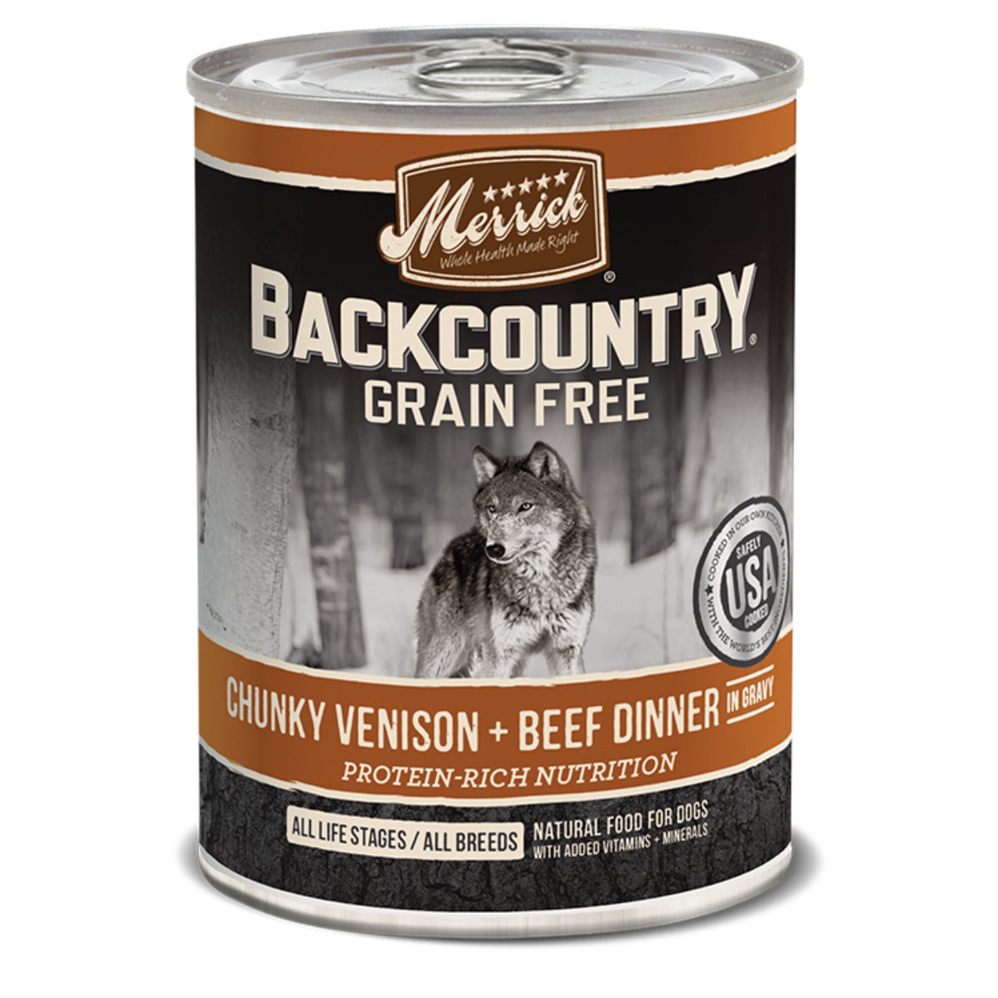 Merrick Backcountry Grain Free Chunky Venison & Beef Canned Dog Food