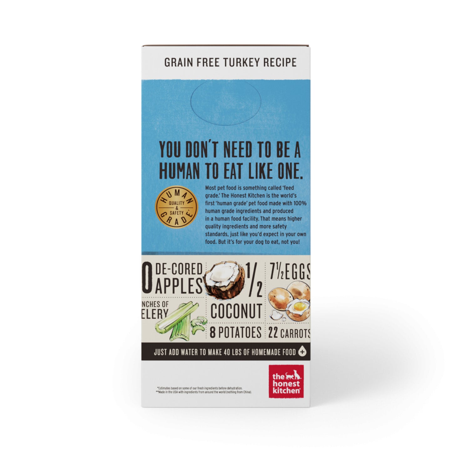 The Honest Kitchen Grain Free Turkey Recipe Dehydrated Dog Food