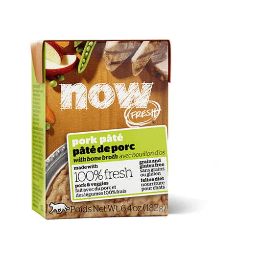 Petcurean Now! Fresh Grain Free Pork Pate with Bone Broth Wet Cat Food