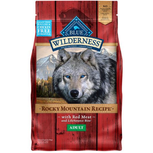 Blue Buffalo Wilderness Rocky Mountain Grain Free Red Meat High Protein Recipe Adult Dry Dog Food