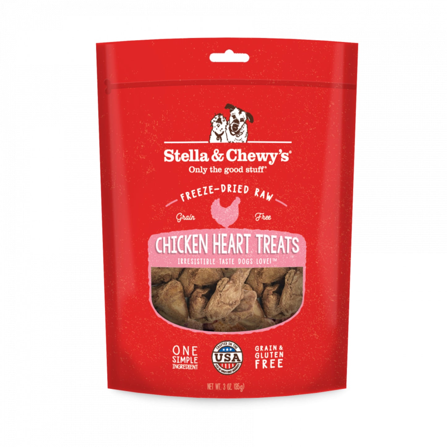 Stella & Chewy's Freeze Dried Raw Chicken Hearts Dog Treats