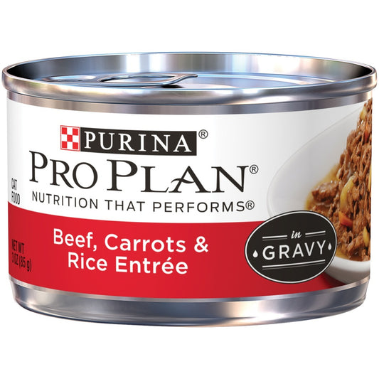 Purina Pro Plan Savor Adult Beef, Carrots & Rice in Gravy Entree Canned Cat Food