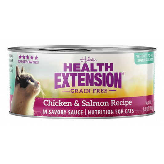 Health Extension Grain Free Chicken and Salmon Recipe Canned Cat Food