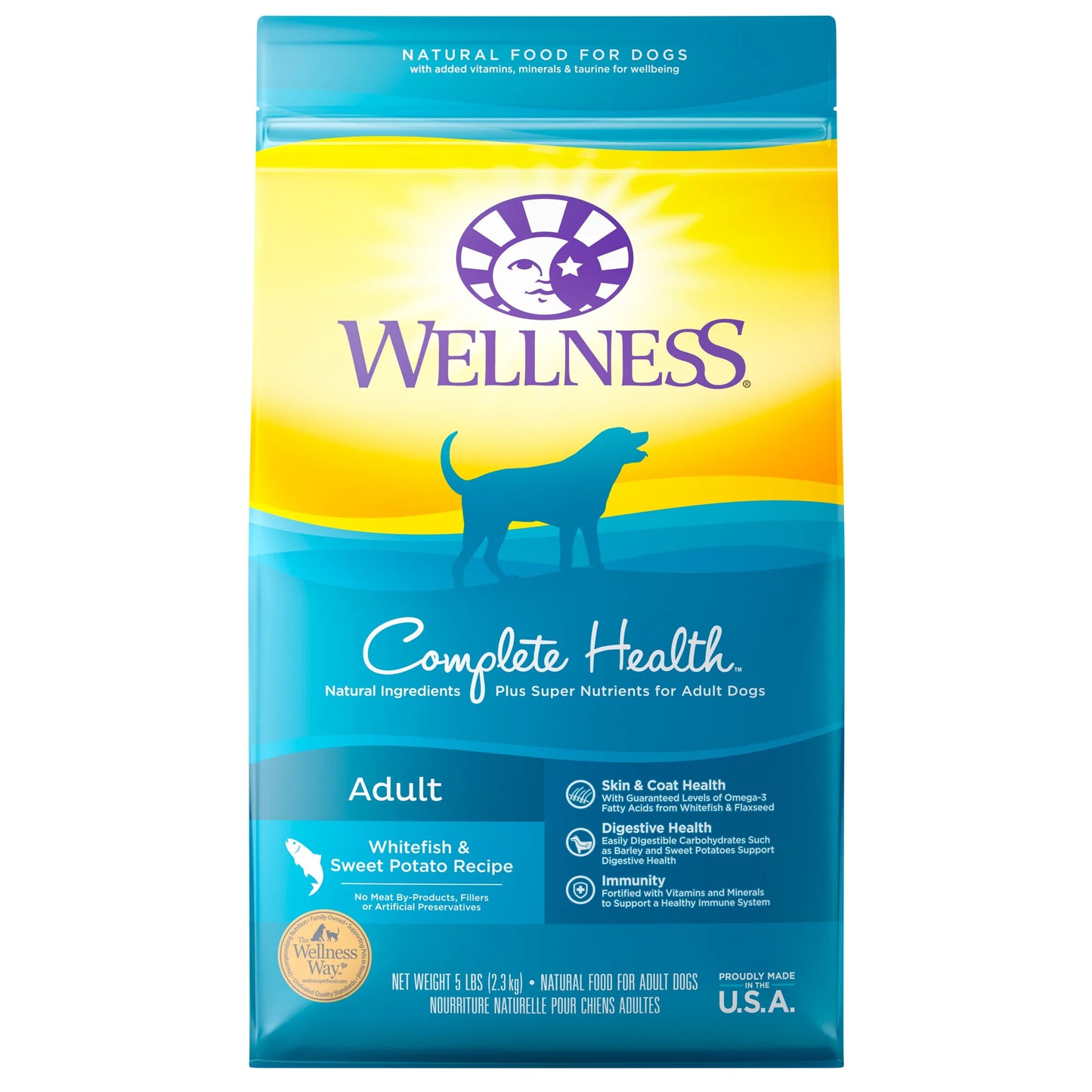 Wellness Complete Health Natural Adult Whitefish and Sweet Potato Recipe Dry Dog Food