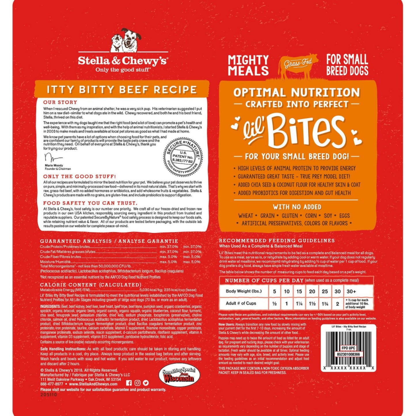 Stella & Chewy's Lil' Bites Itty Bitty Beef Recipe Freeze Dried Raw Small Breed Dog Food