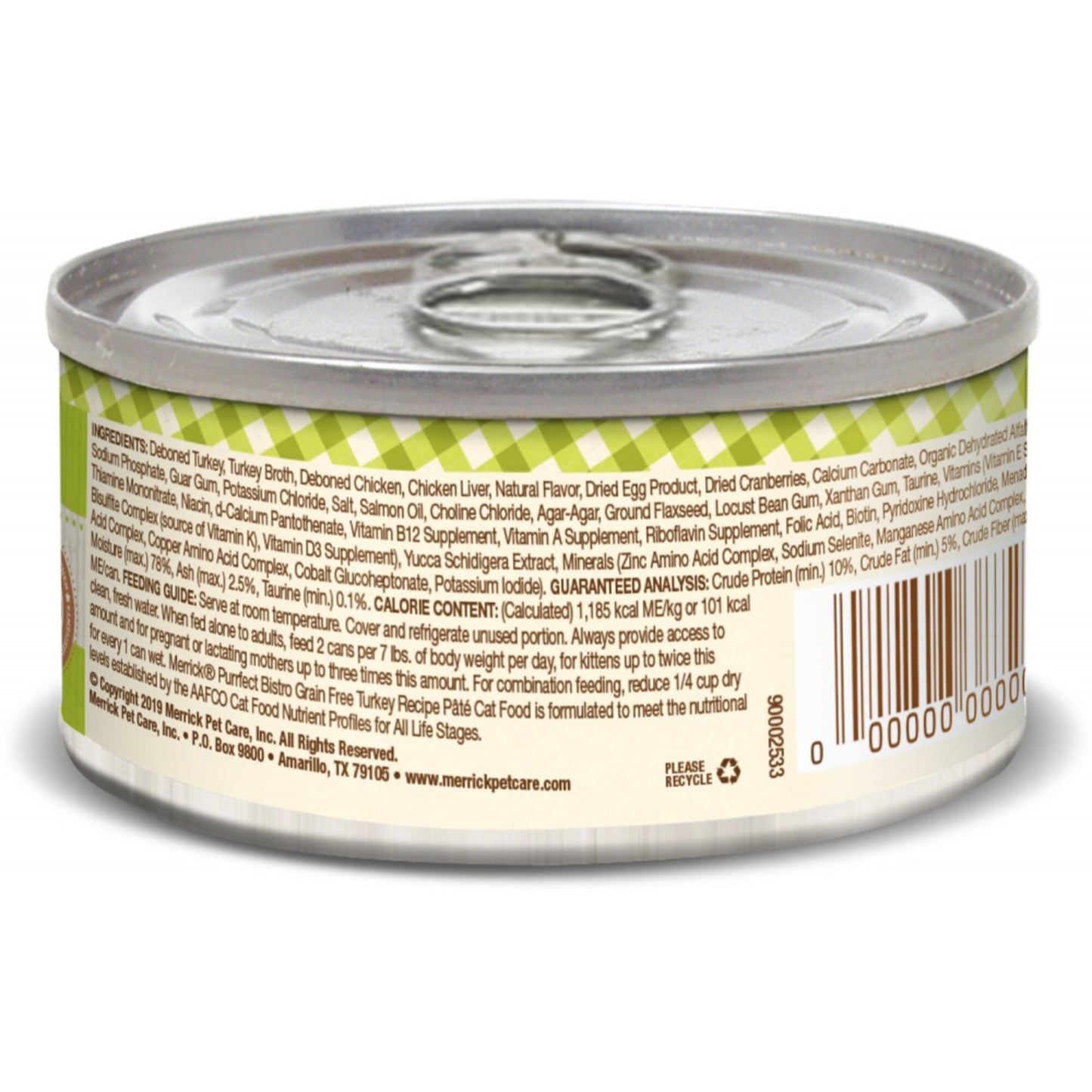 Merrick Purrfect Bistro Turkey Pate Grain Free Canned Cat Food