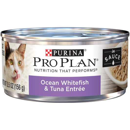 Purina Pro Plan Ocean Whitefish & Tuna Entree in Sauce Canned Cat Food