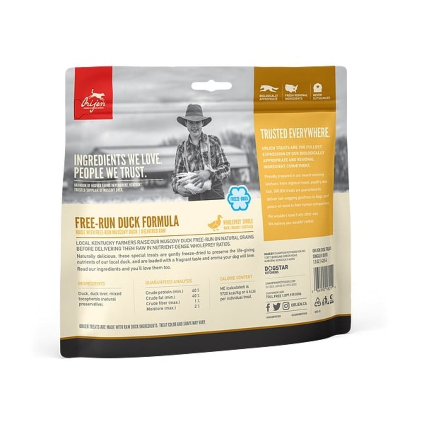 ORIJEN Freeze Dried Free Run Duck Dog Treats