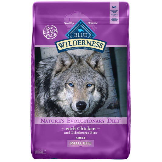 Blue Buffalo Wilderness Grain Free Natural Chicken Recipe High Protein Adult Small Bite Dry Dog Food