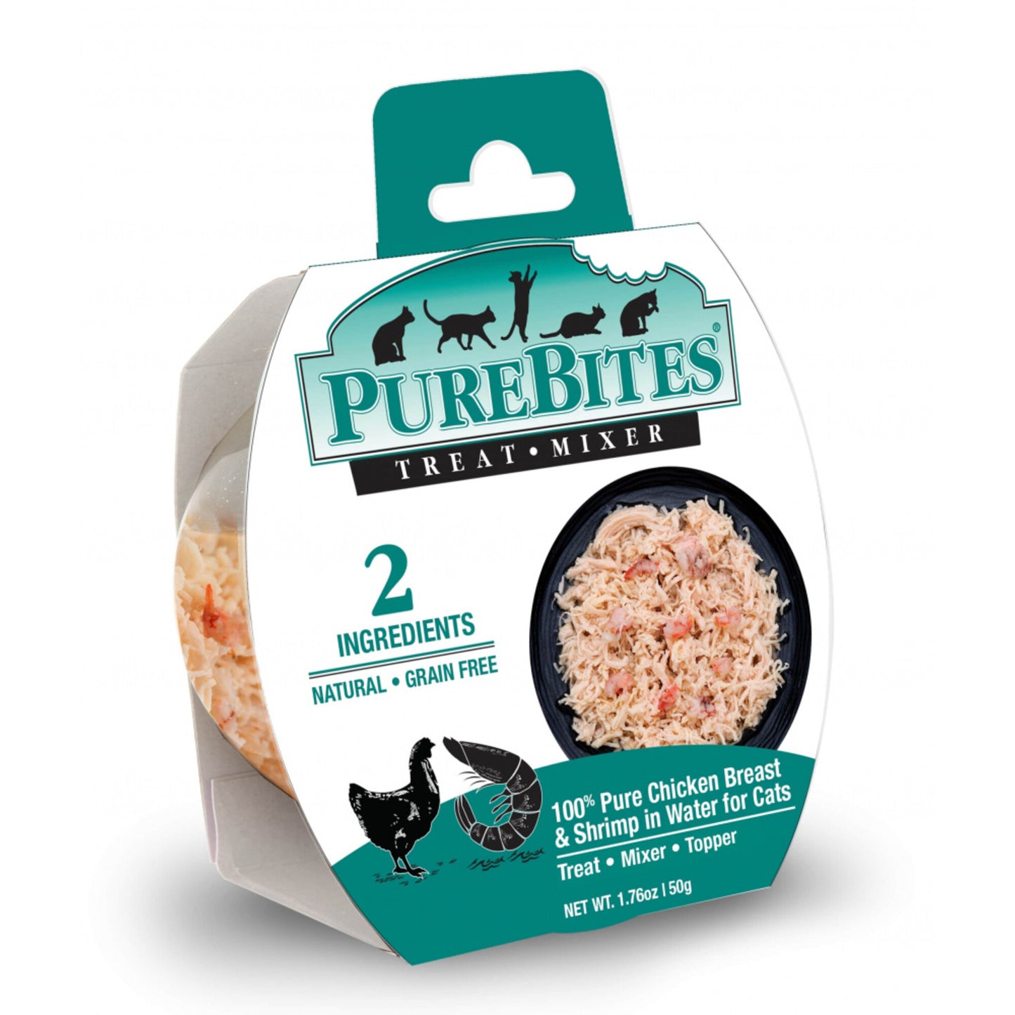 PureBites Mixers Chicken Breast & Wild Ocean Shrimp in Water Cat Food Topper Treat