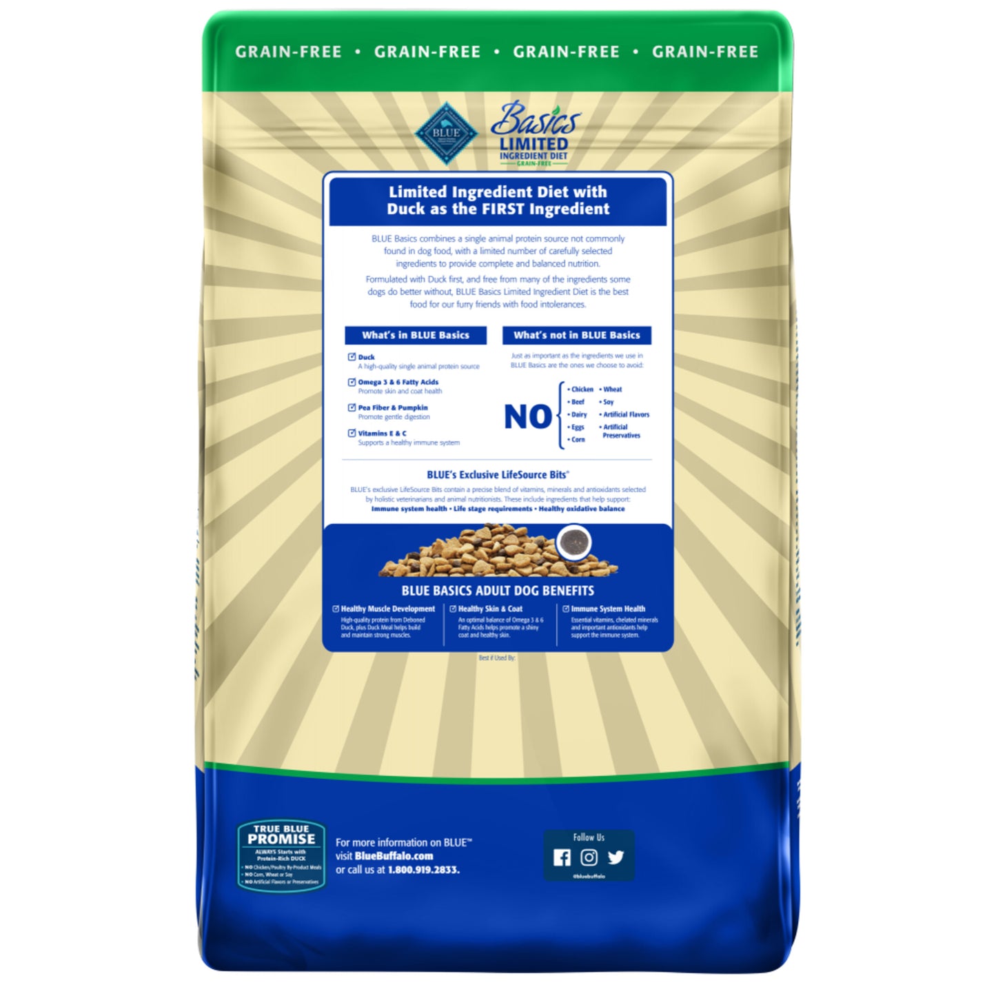 Blue Buffalo Basics Grain Free Adult Duck & Potato Recipe Dry Dog Food