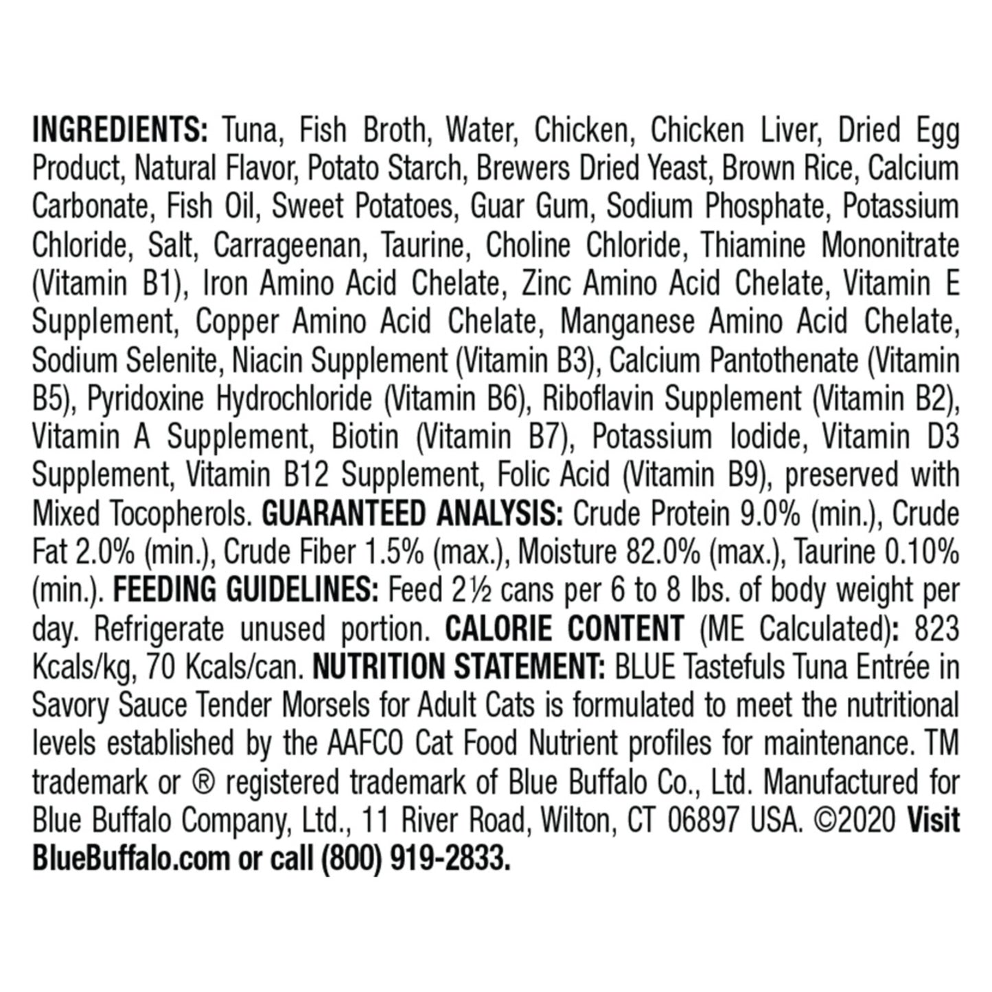 Blue Buffalo Tastefuls Natural Tender Morsels Tuna Entree Wet Cat Food
