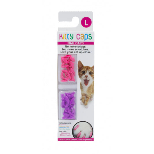 Kitty Caps Nail Caps Hot Purple and Hot Pink 40 Count