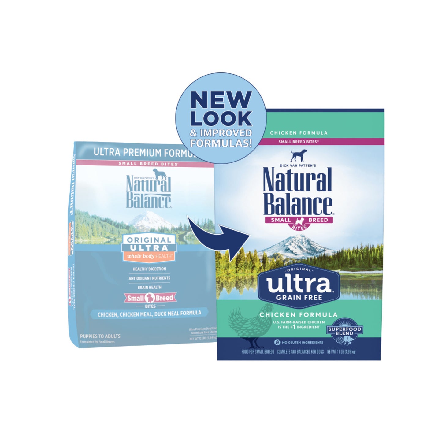 Natural Balance Original Ultra Grain Free Small Breed Bites Chicken Recipe Dry Dog Food