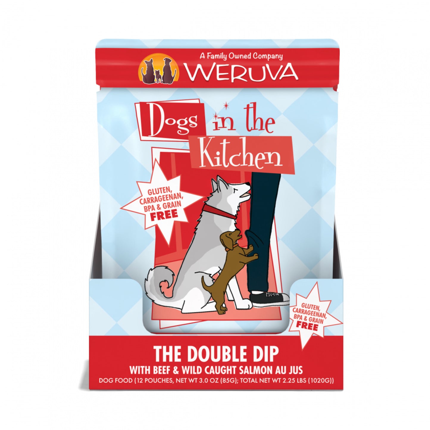 Weruva Dogs in the Kitchen The Double Dip Grain Free Beef & Salmon Dog Food Pouches