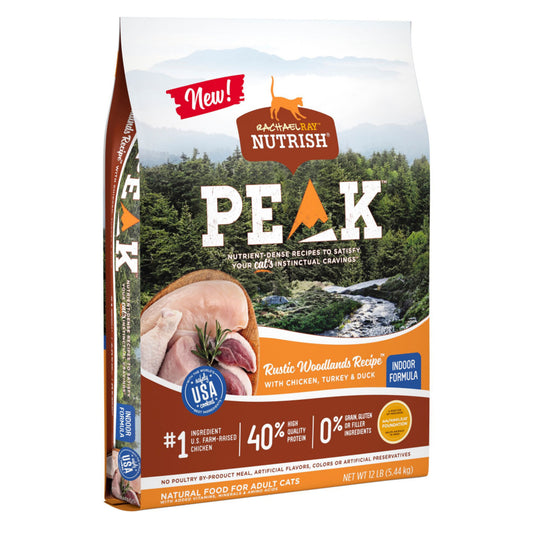 Rachael Ray Nutrish Peak Rustic Woodlands Recipe Chicken, Turkey & Duck Recipe Dry Cat Food
