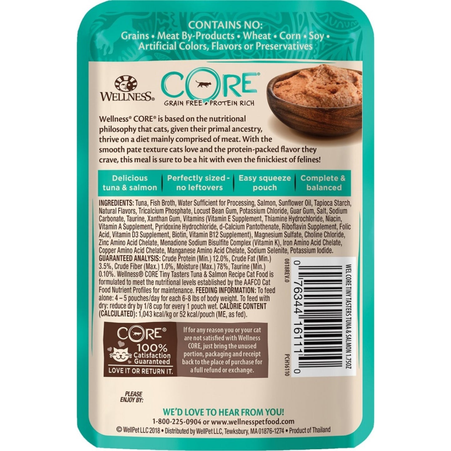 Wellness CORE Tiny Tasters Tuna & Salmon Pate Wet Cat Food