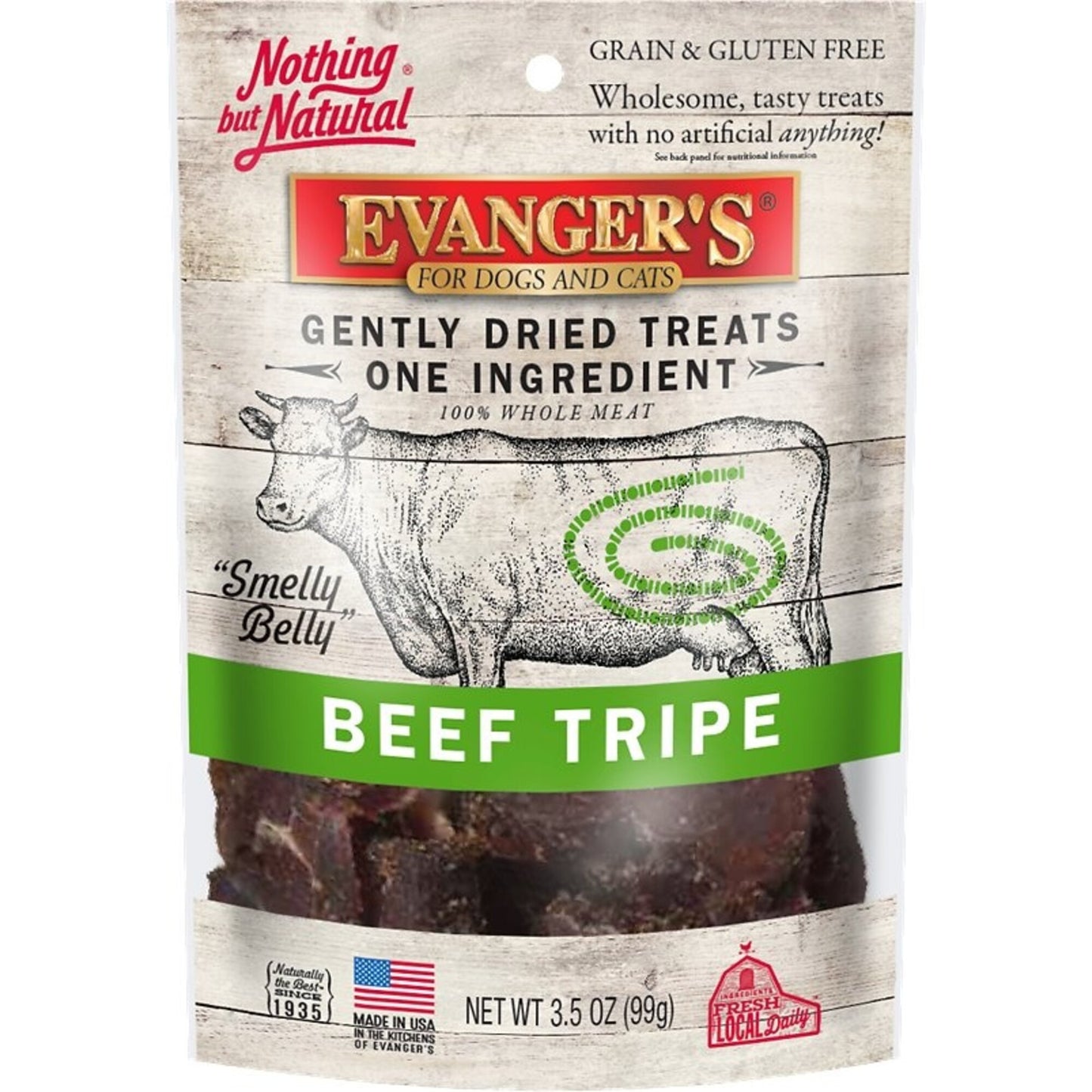 Evanger's Raw Freeze Dried Grain Free Beef Tripe Dog and Cat Treats
