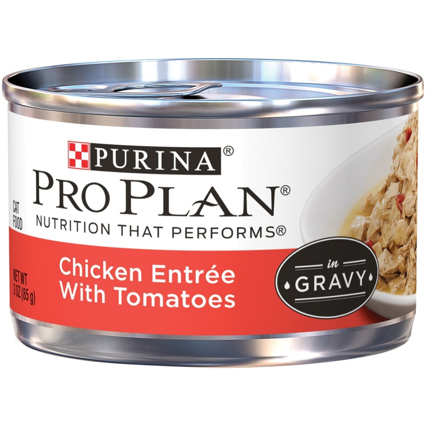 Purina Pro Plan Savor Adult Chicken Entree with Tomatoes Braised in Gravy Canned Cat Food