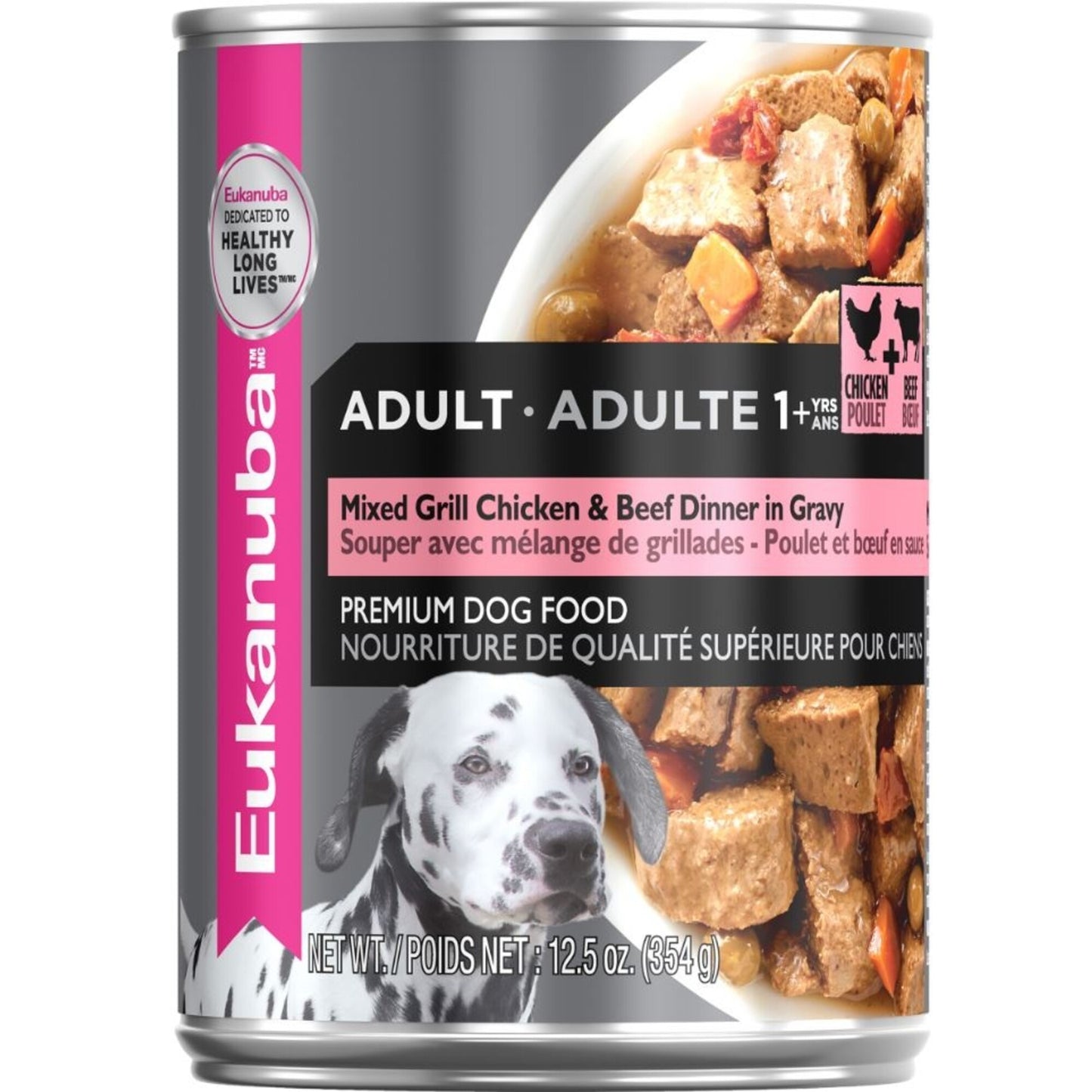Eukanuba Adult Mixed Grill Beef & Chicken Dinner in Gravy Canned Dog Food
