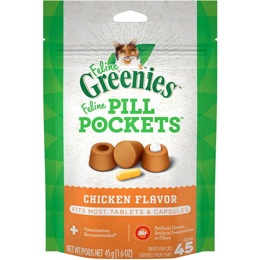 Greenies Pill Pockets Feline Chicken Flavor Cat Treats