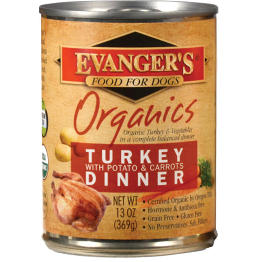 Evangers 100% Organic Turkey with Potato And Carrots Canned Dog Food