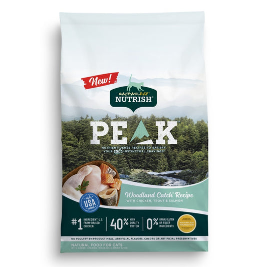 Rachael Ray Nutrish Peak Grain Free Woodland Catch Chicken, Trout, & Salmon Recipe Dry Cat Food