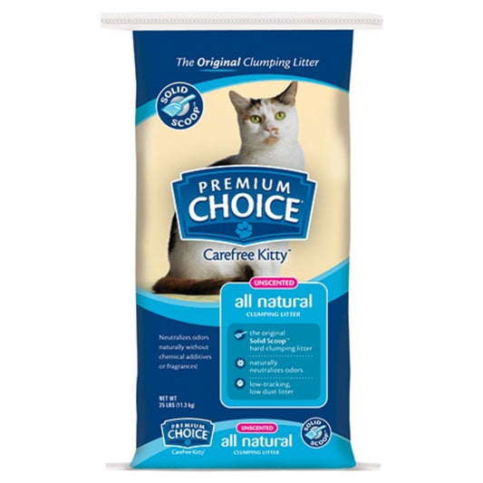 Premium Choice Unscented Solid Scoop Clumping Cat Litter