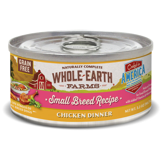 Whole Earth Farms Grain Free Small Breed Chicken Recipe Canned Dog Food