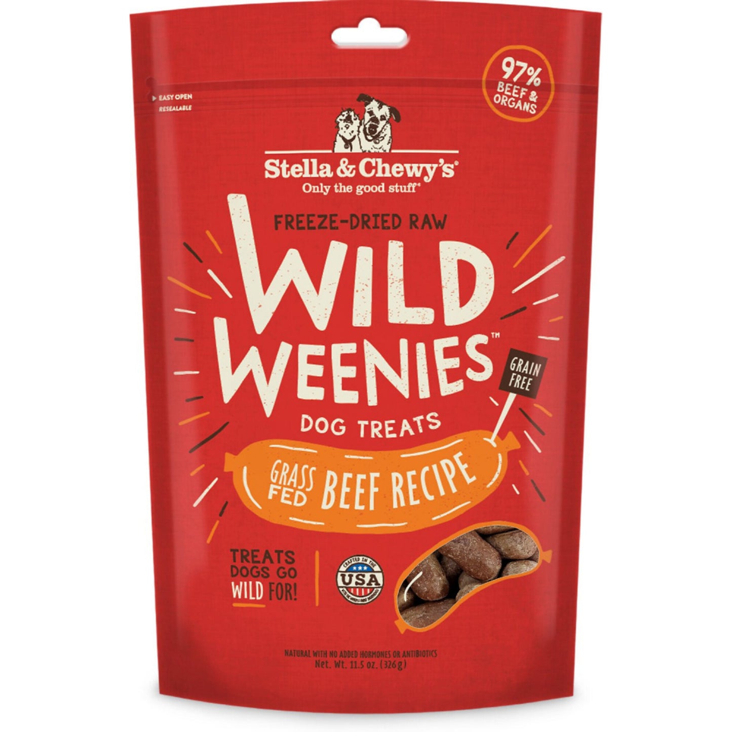 Stella & Chewy's Wild Weenies Raw Beef Freeze Dried Raw Dog Treats