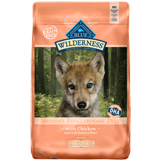 Blue Buffalo Wilderness Grain Free Chicken High Protein Recipe Large Breed Puppy Dry Dog Food