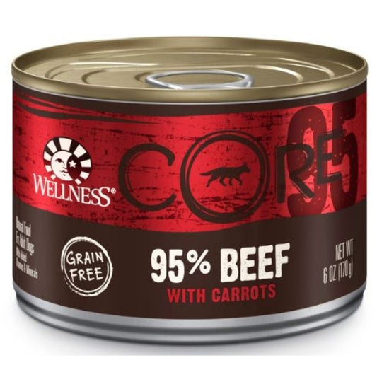 Wellness CORE Grain Free Natural 95% Beef and Carrots Recipe Wet Canned Dog Food