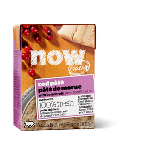 Petcurean NOW! Fresh Grain Free Cod Pate with Bone Broth Wet Cat Food