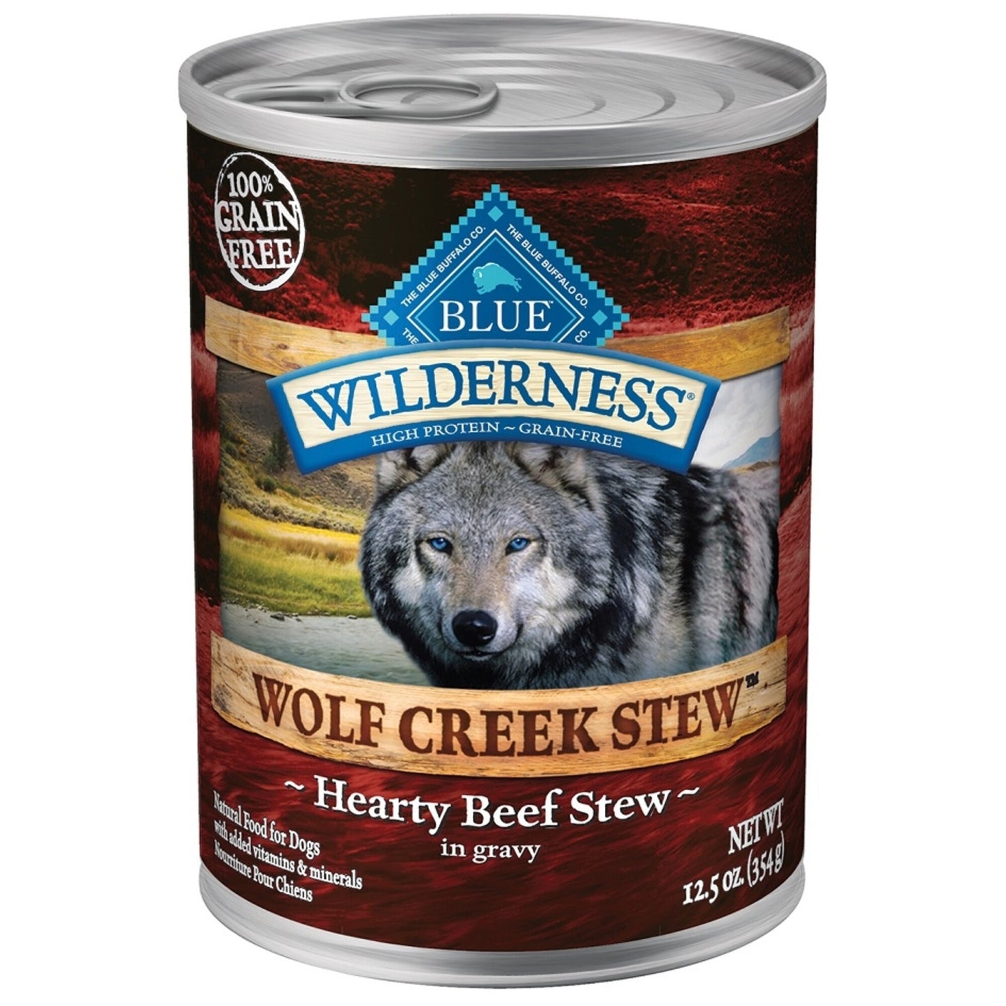 Blue Buffalo Wilderness Wolf Creek Stew Hearty Beef Stew Canned Dog Food