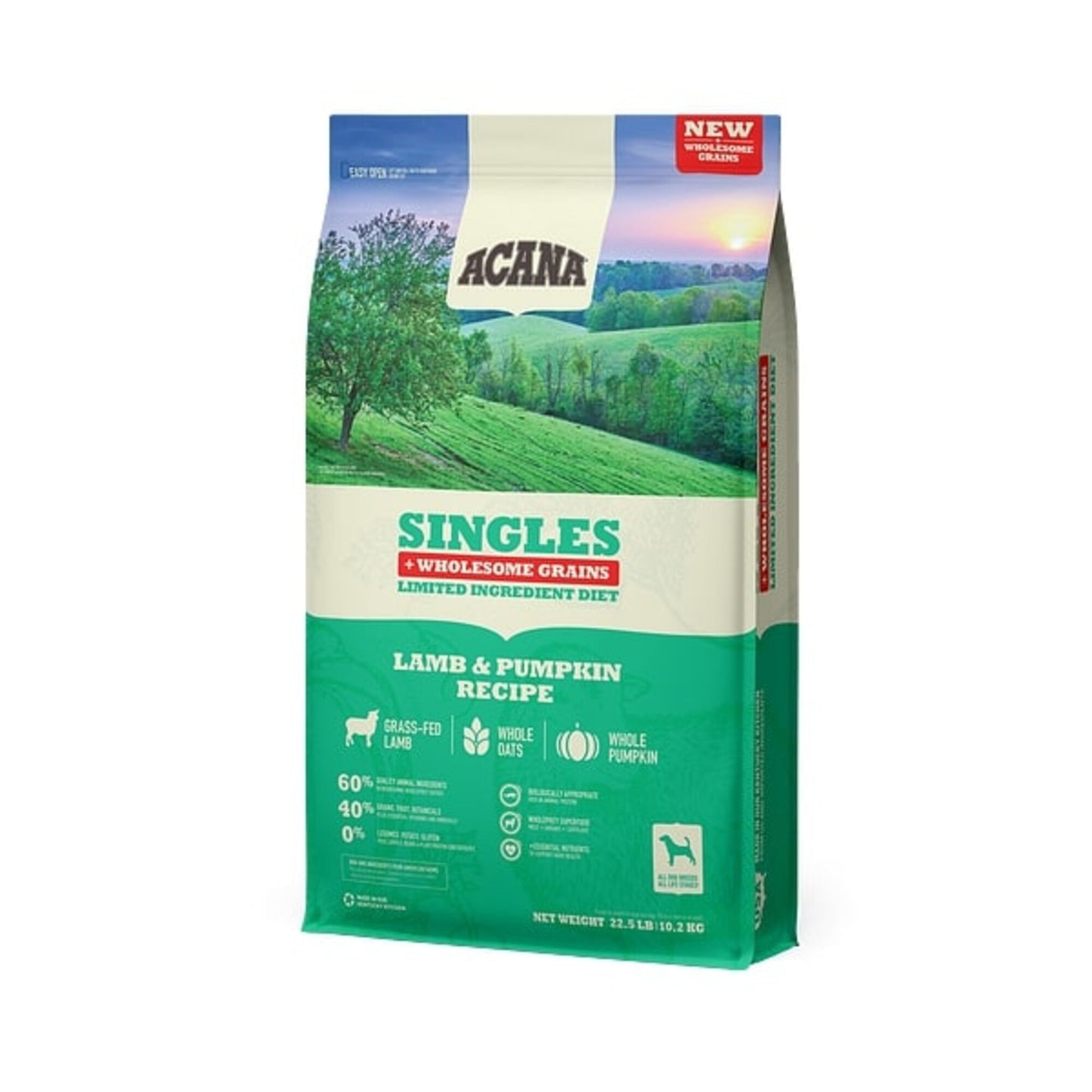 ACANA Singles + Wholesome Grains Limited Ingredient Diet Lamb & Pumpkin Recipe Dry Dog Food